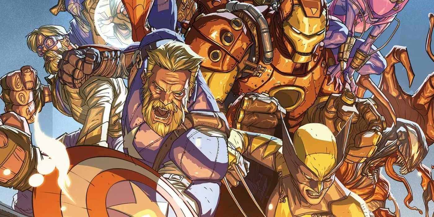 Captain America Leads the Steampunk Avengers in Dark Ages Cover Art