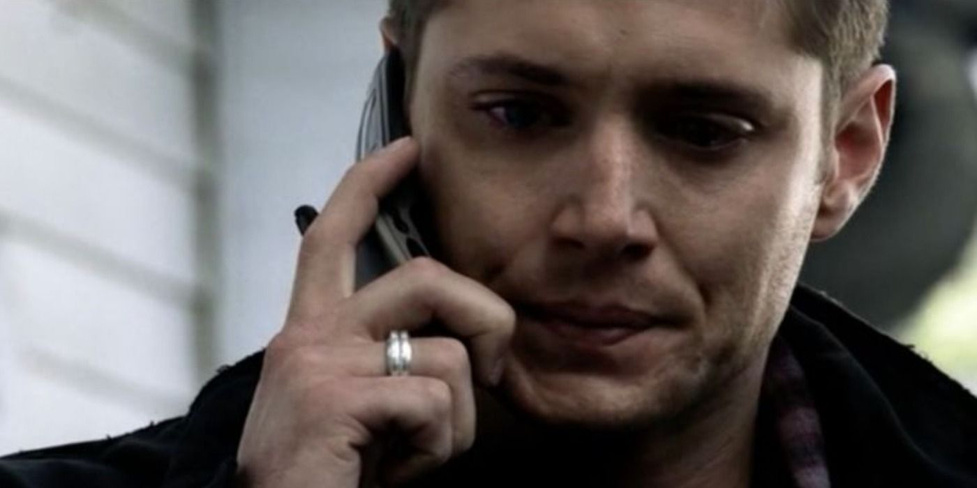 Dean breaks down while phoning John for help in Supernatural