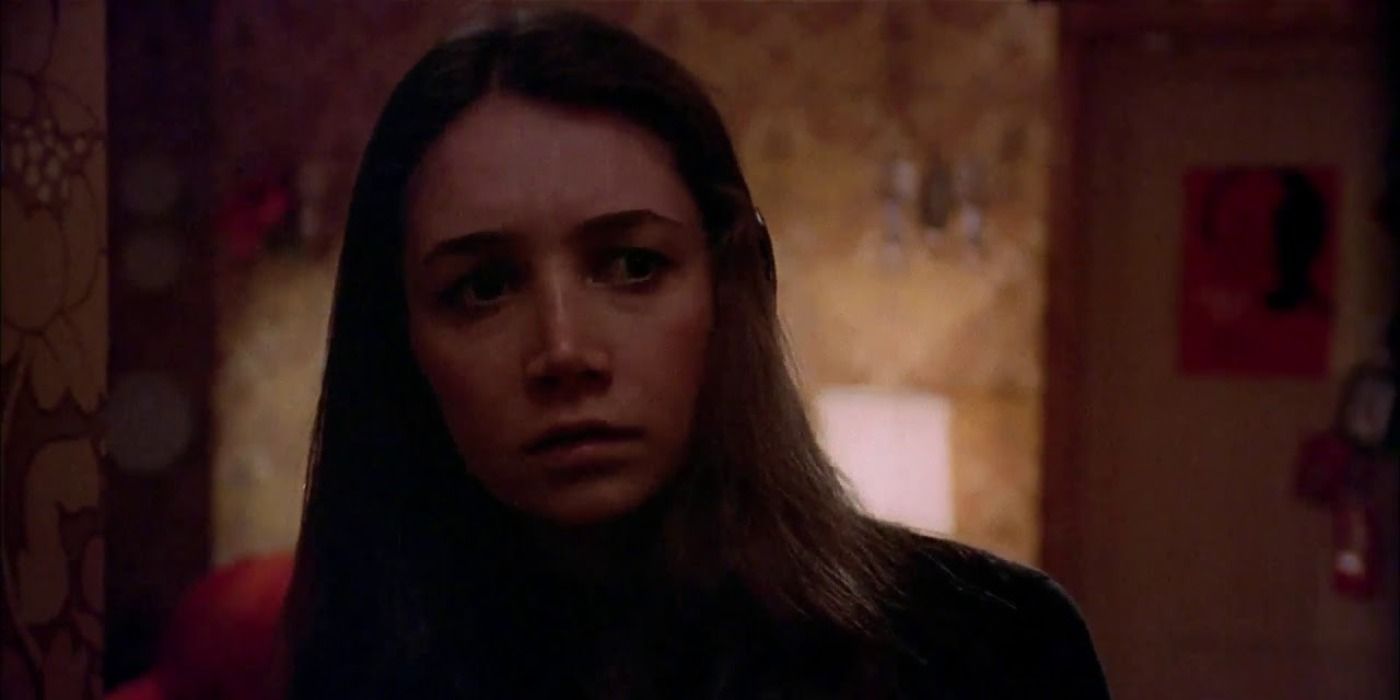 Clare prepares to meet her fate in Black Christmas.
