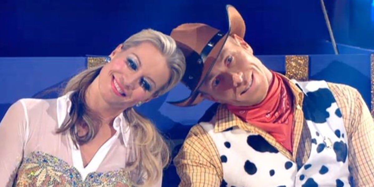Denise Van Outen and James Jordan as Bo Peep and Woody in their Toy Story routine on Strictly