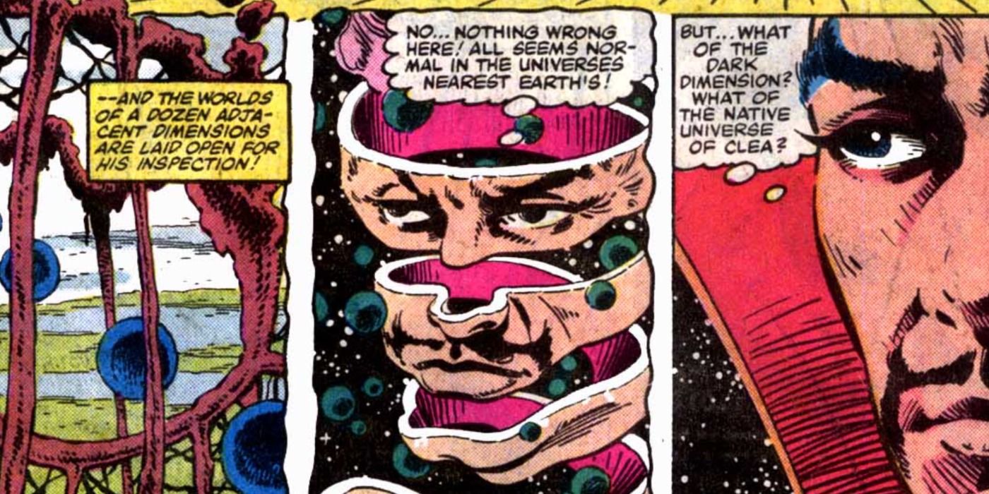 Doctor Strange travels through the multiverse in Marvel Comics.