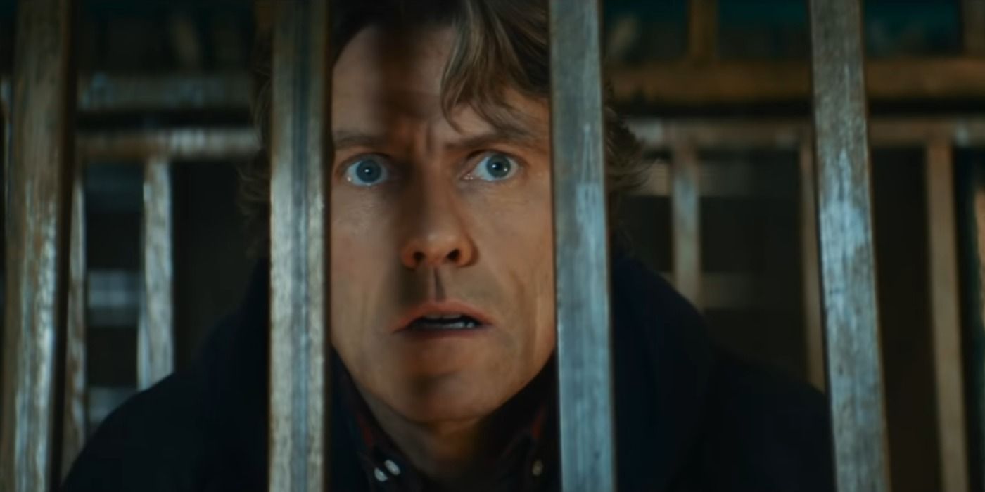 Dan in a cage on Doctor Who 