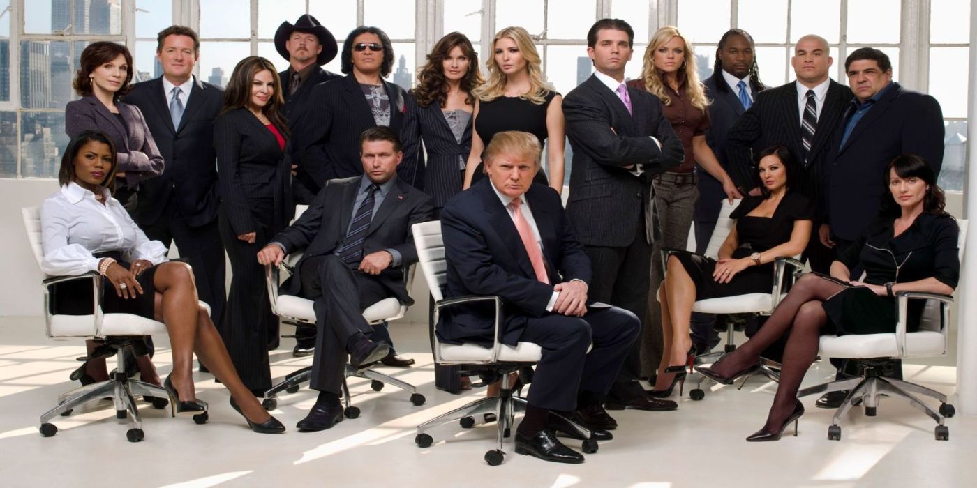 Donald Trump with celebrity apprentice cast