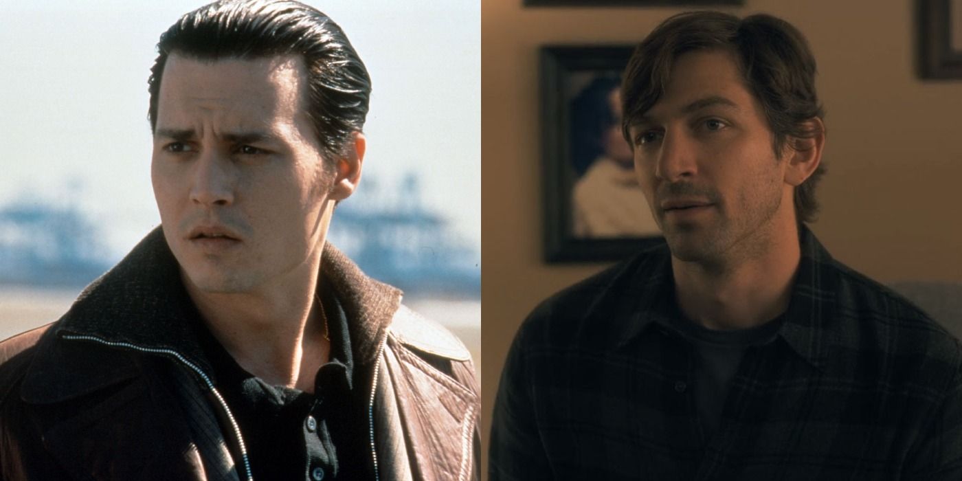 Split image showing Donnie in Donnie Brasco and Steven in The-Haunting-of-Hill-House
