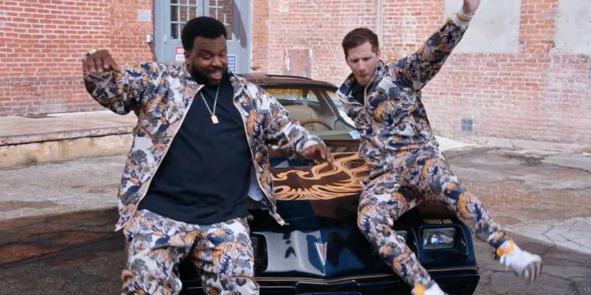 Doug Judy and Jake dressed in matching outfits in Brooklyn Nine-Nine