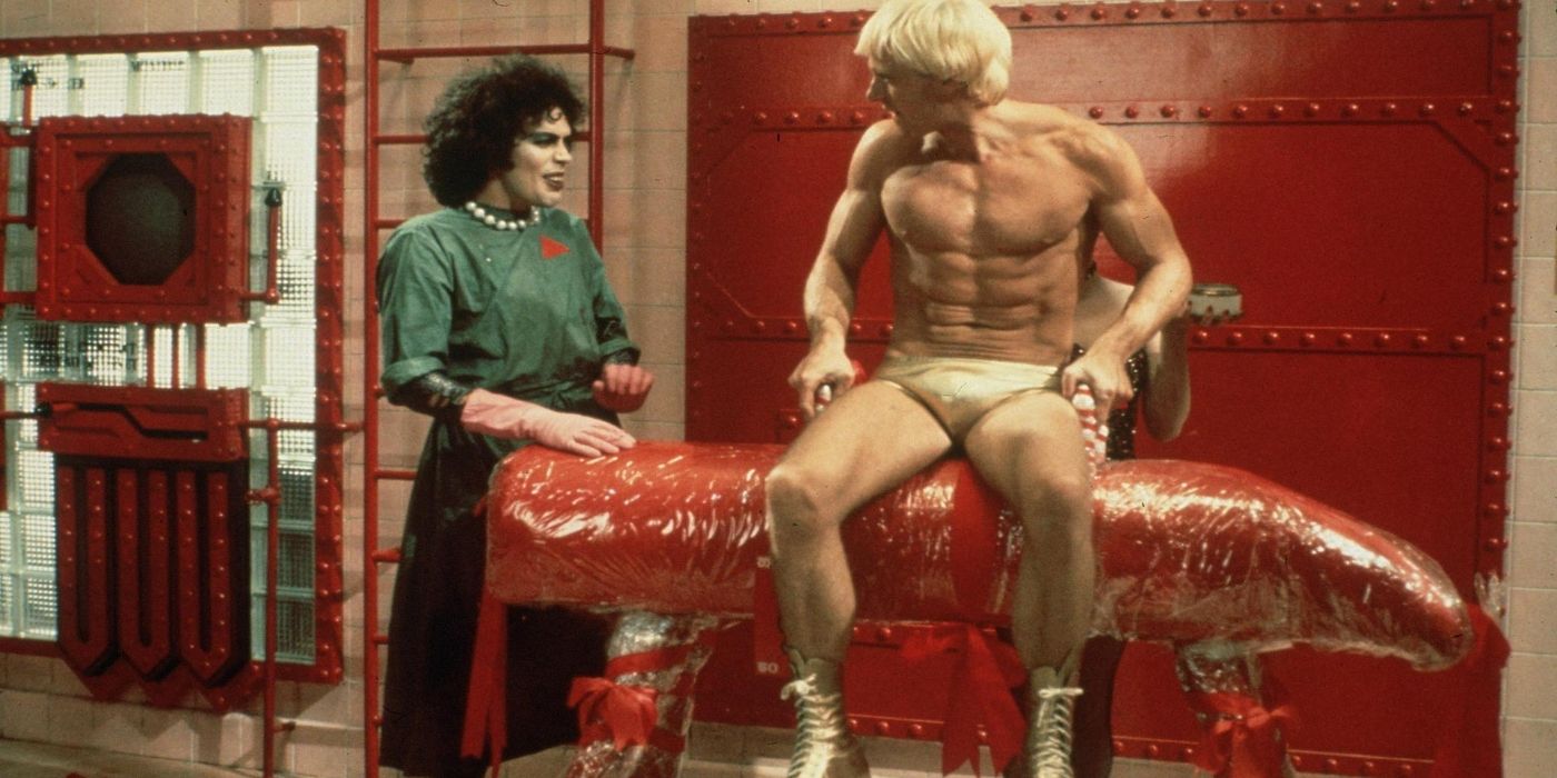 Dr. Frank-N-Furter with Rocky in Rocky Horror