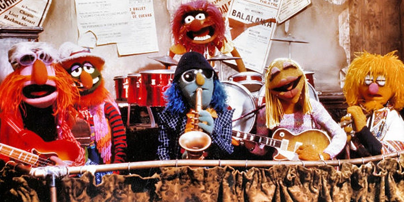 Dr. Teeth And The Electric Mayhem working together as a band in the Muppets