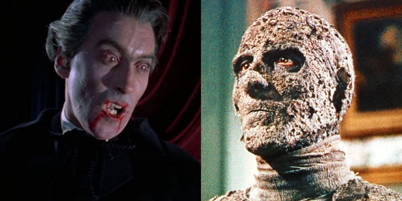 Dracula and Mummy in Hammer horror movies.