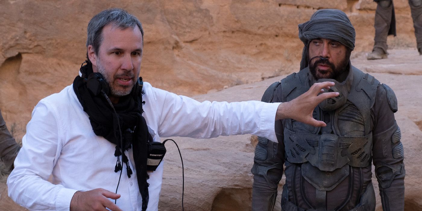 Dune director Denis Villeneuve with Javier Bardem