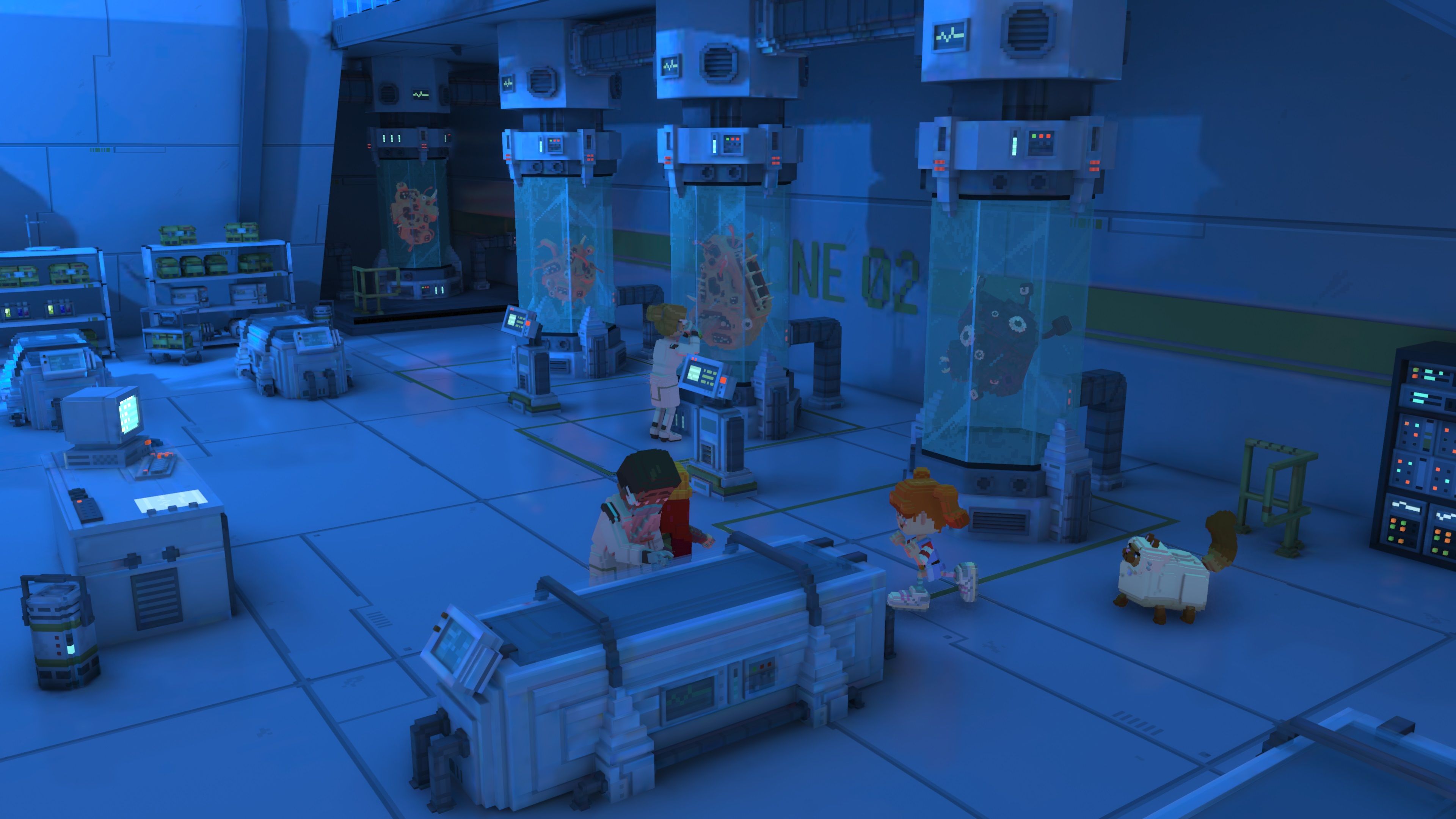 Echo Generation Screenshot with characters in a Lab