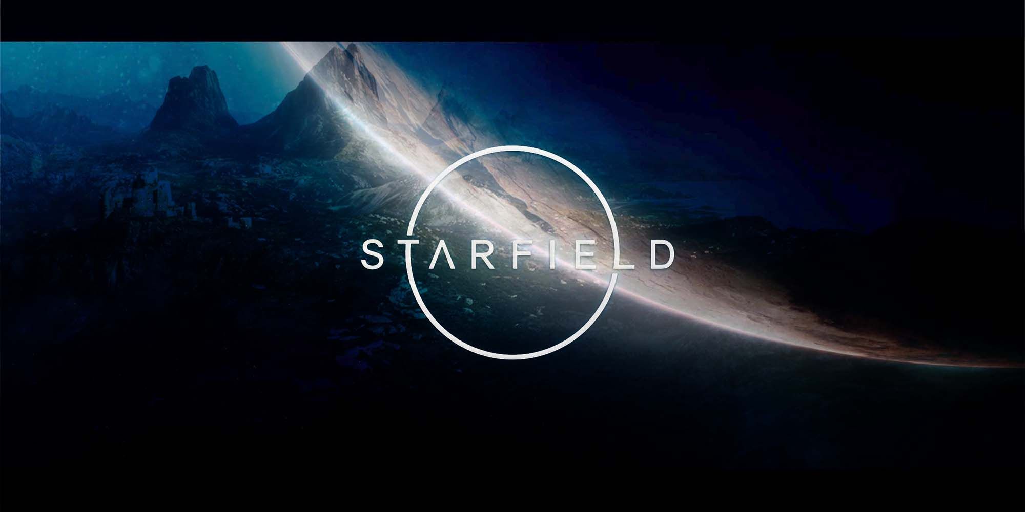 Starfield text and planet over elder scrolls 6 anouncement