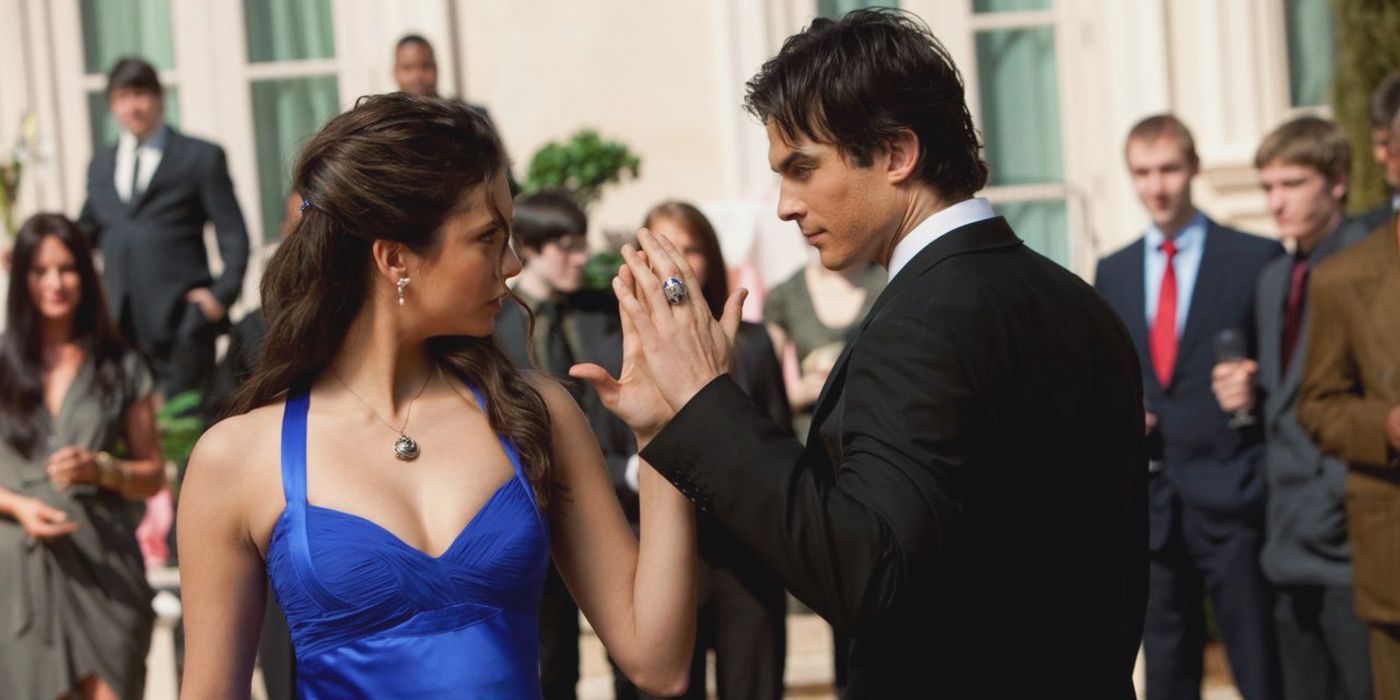 Elena and Damon dance on The Vampire Diaries