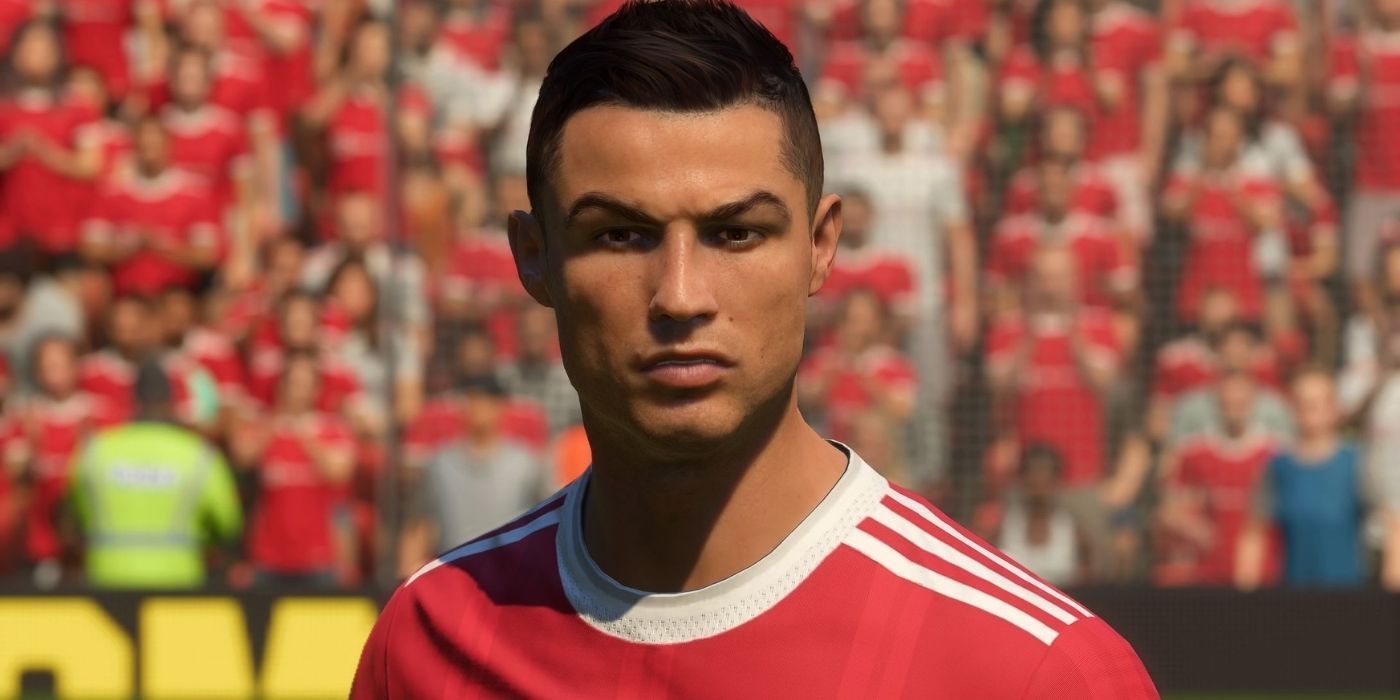 Cristiano Ronaldo on the field in FIFA 22