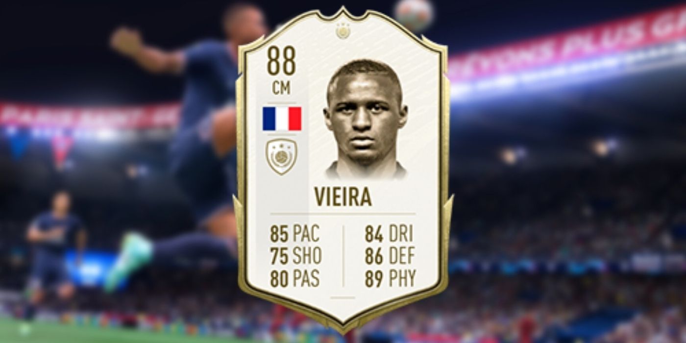 Icon and rating for Patrick Vieira in FIFA 22