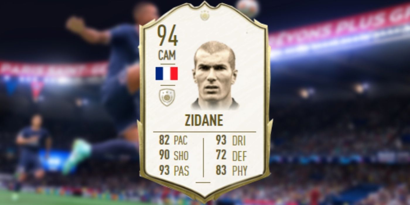 Icon and rating for Zineidne Zidane in FIFA 22