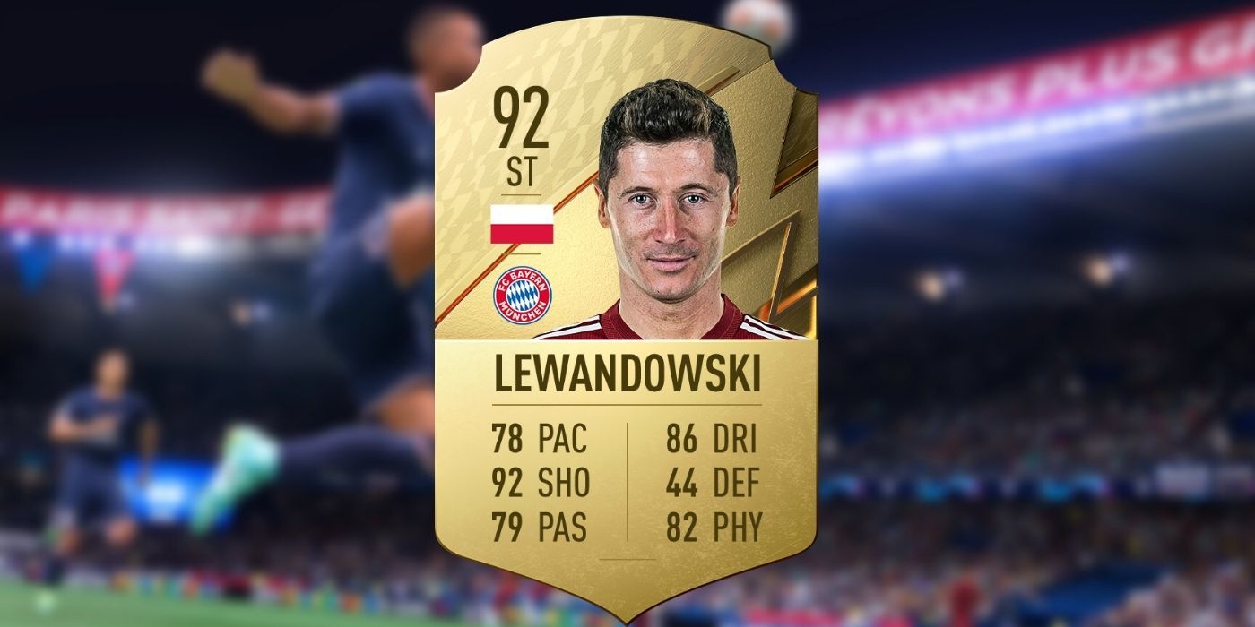 Robert Lewandowski's rating in FIFA 22