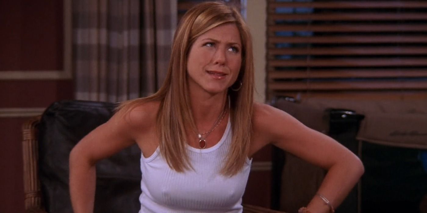 Rachel Green in Ross's apartment in Friends