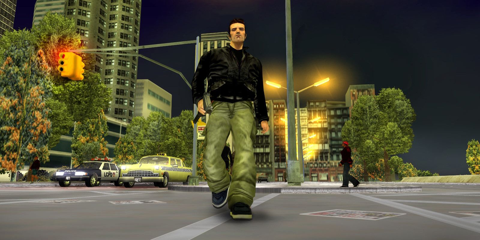 Screenshot of the GTA 3 protagonist walking vertical