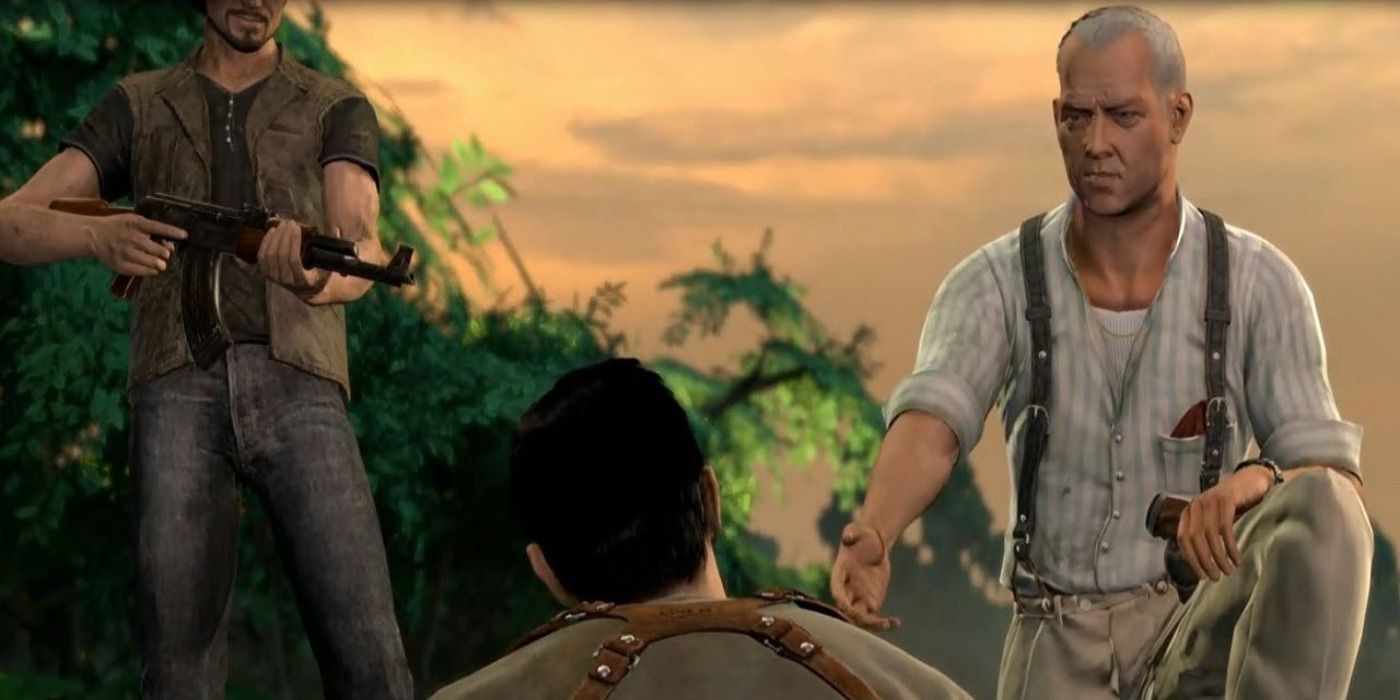 Gabriel holds out his hand to Nate in Uncharted: Drake's Fortune