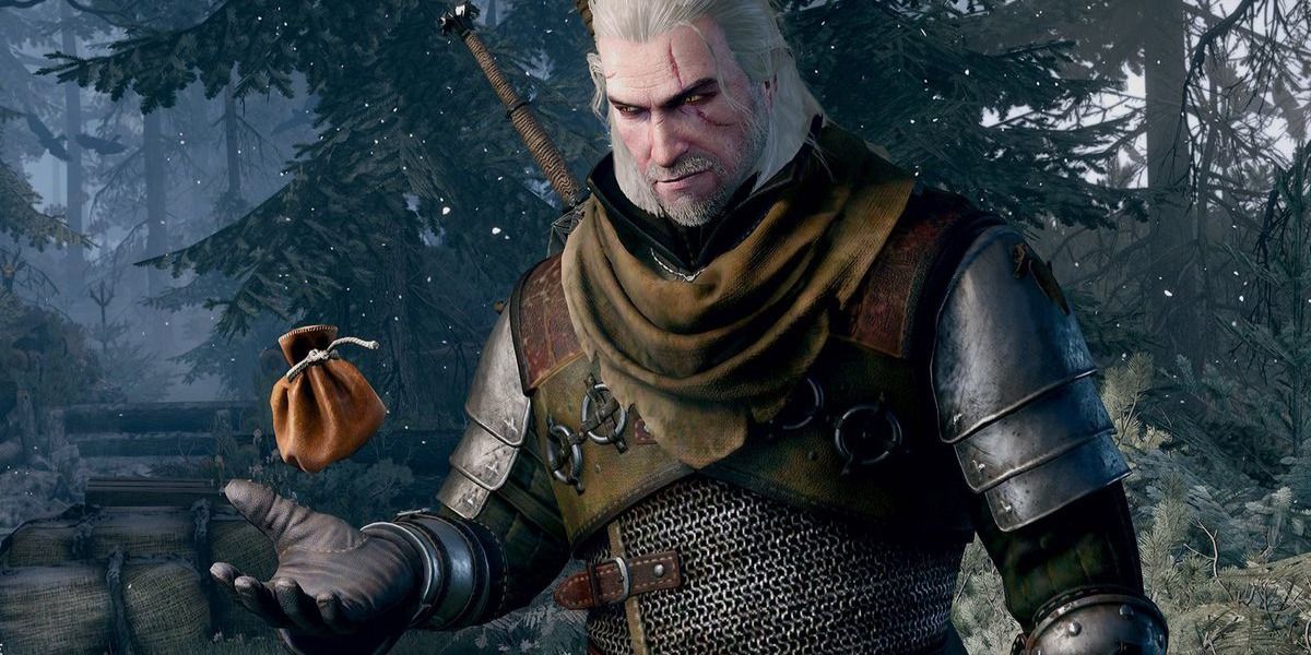 Geralt in a promo still for The Witcher 3