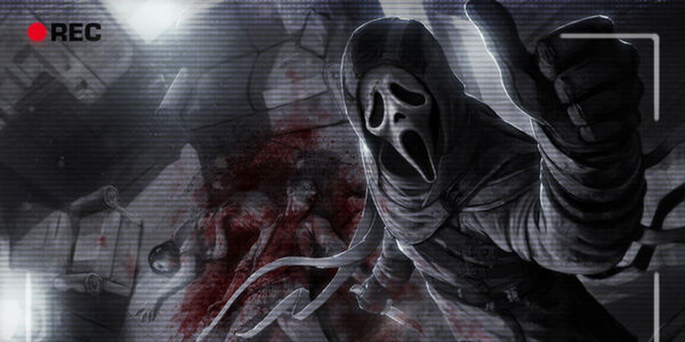 Ghostface on Camera in Dead By Daylight looking cheesy