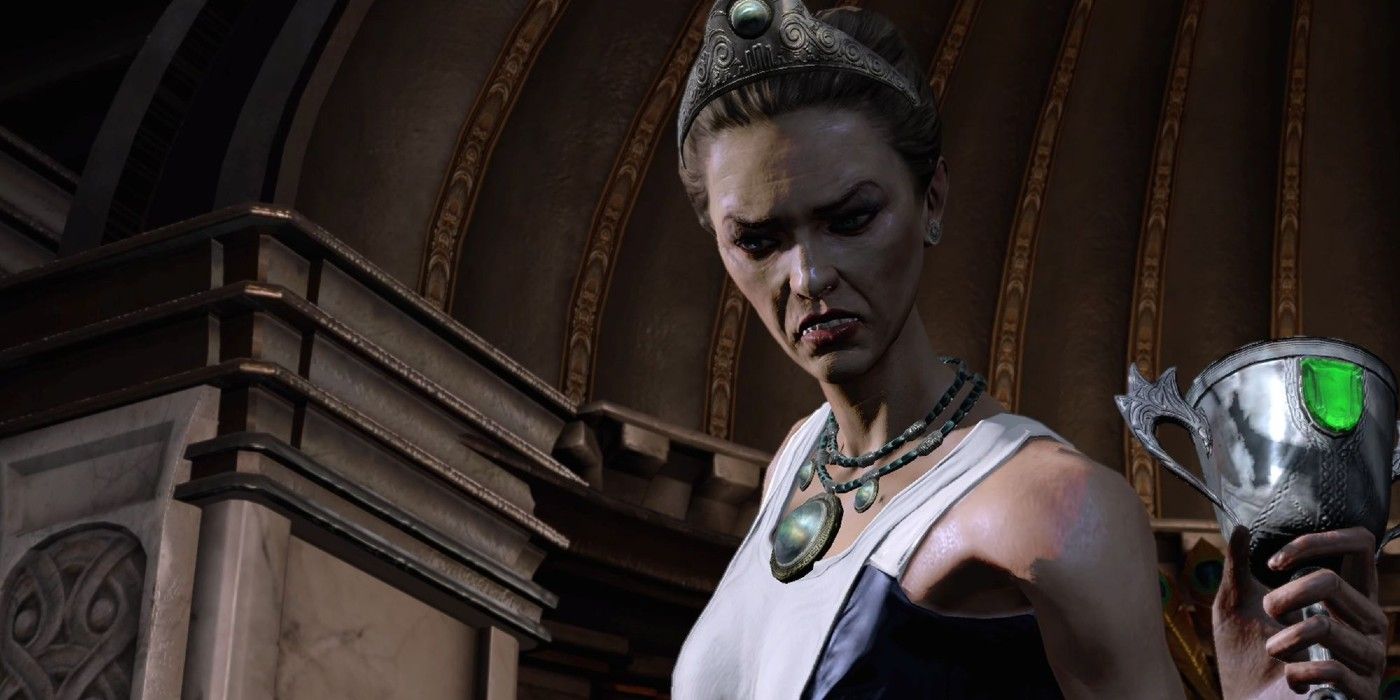 Hera looks angry in God of War III