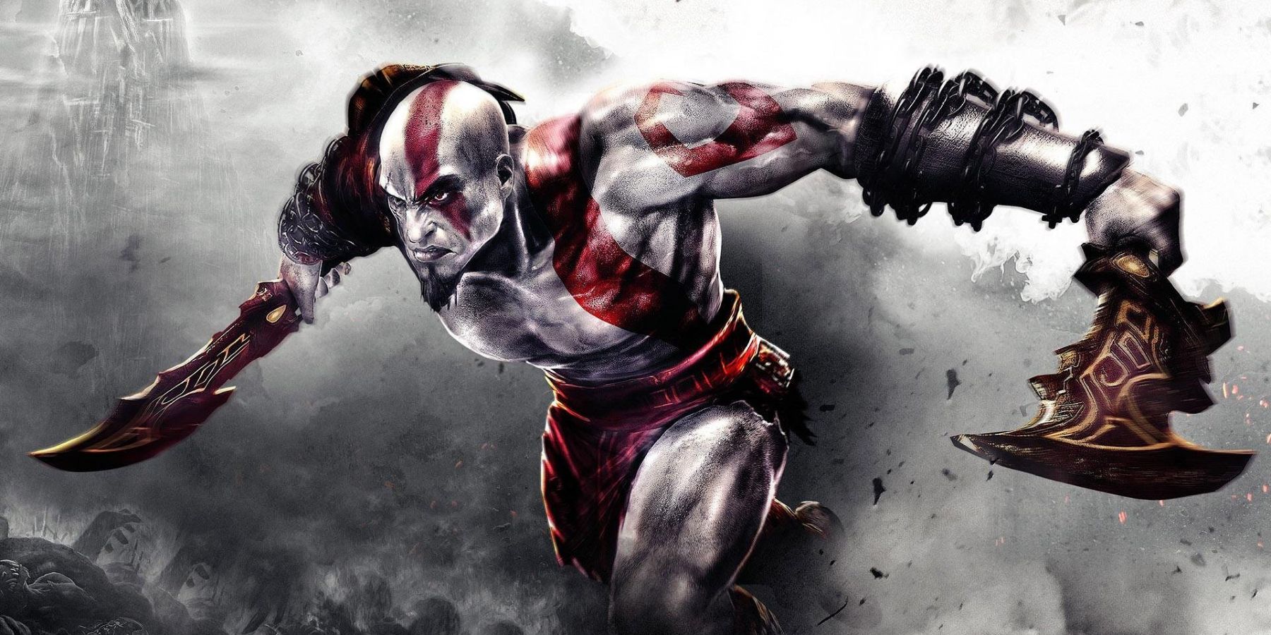 Kratos in God of War: Ghost of Sparta.
