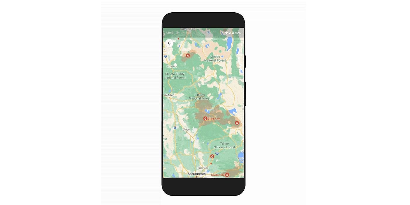 Google Maps Wildfire Layer