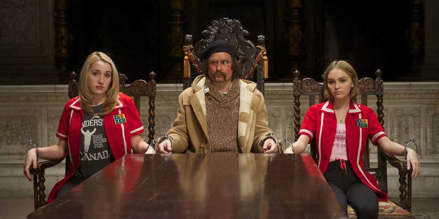 Guy LaPointe captured and chained to a chair in Yoga Hosers.