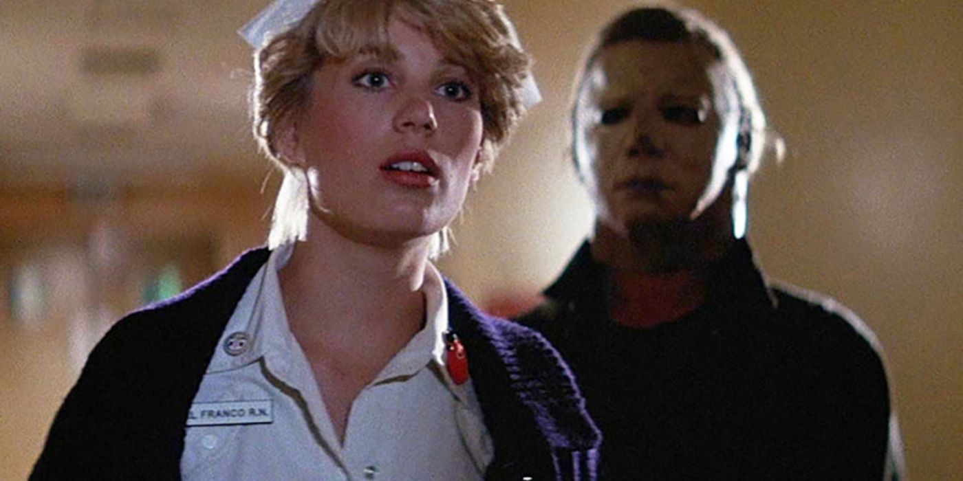 Michael Myers stalks a nurse in Halloween II