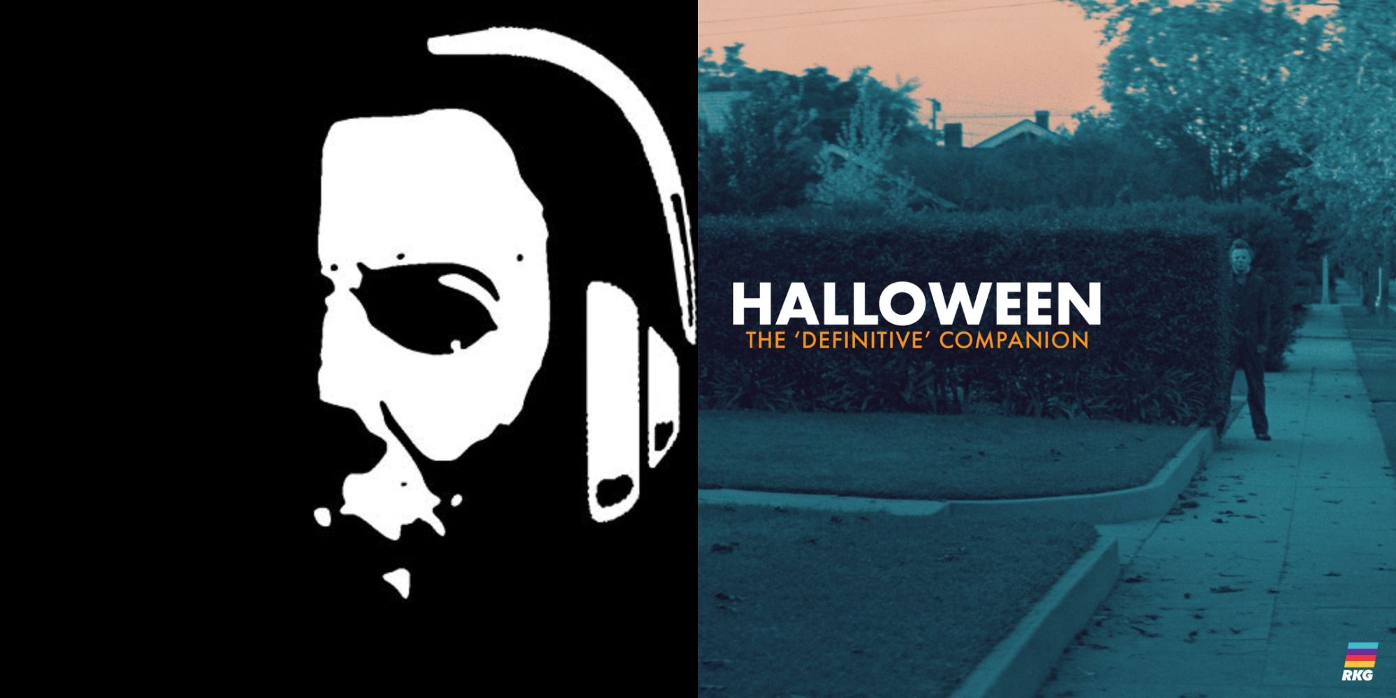 Two side by side images of Halloween themed podcasts.