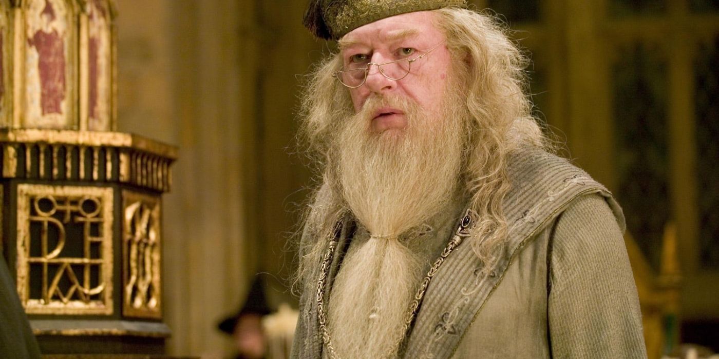 Dumbledore looking suspicious in Goblet of Fire