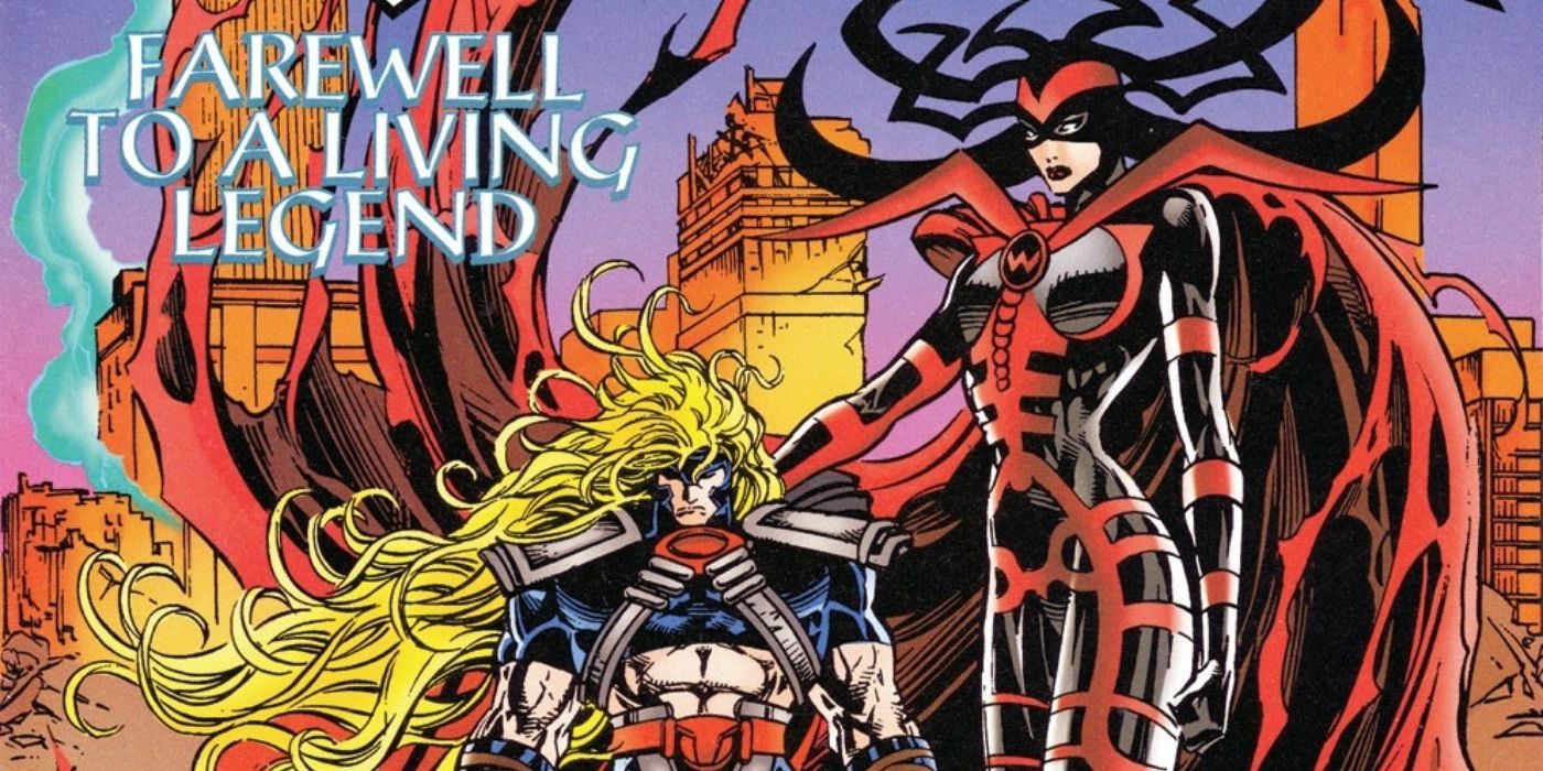 Hela holding Thor's shoulder on the cover for Farewell To A Living Legend 