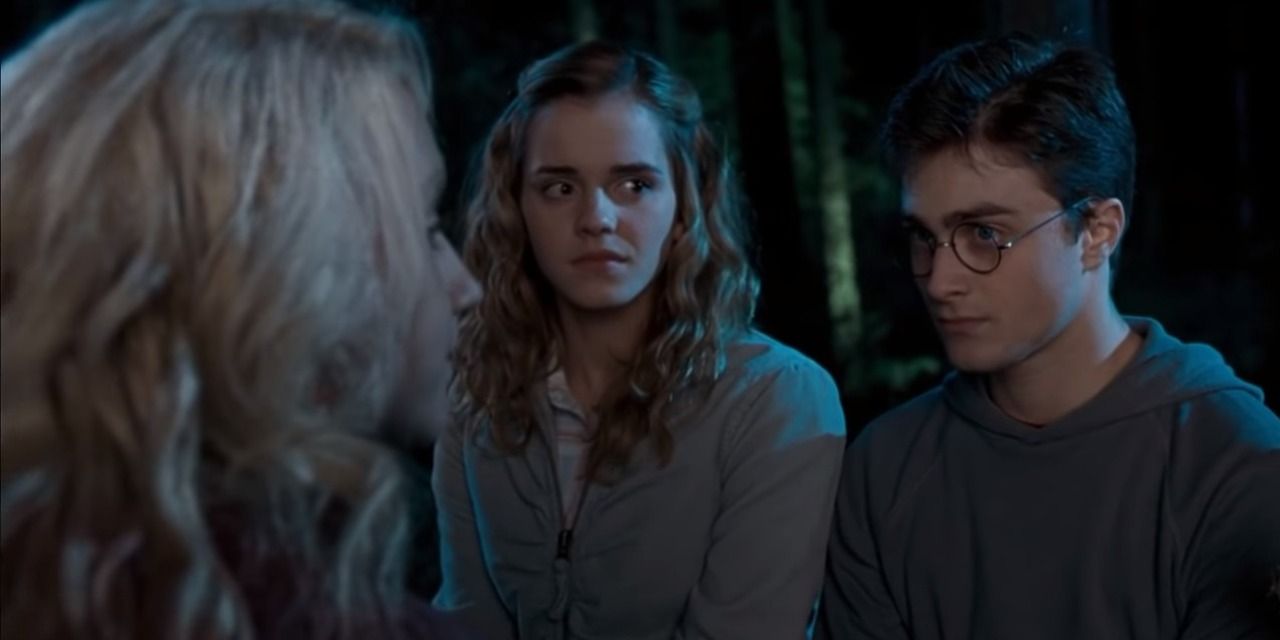 Hermione with Harry and Luna