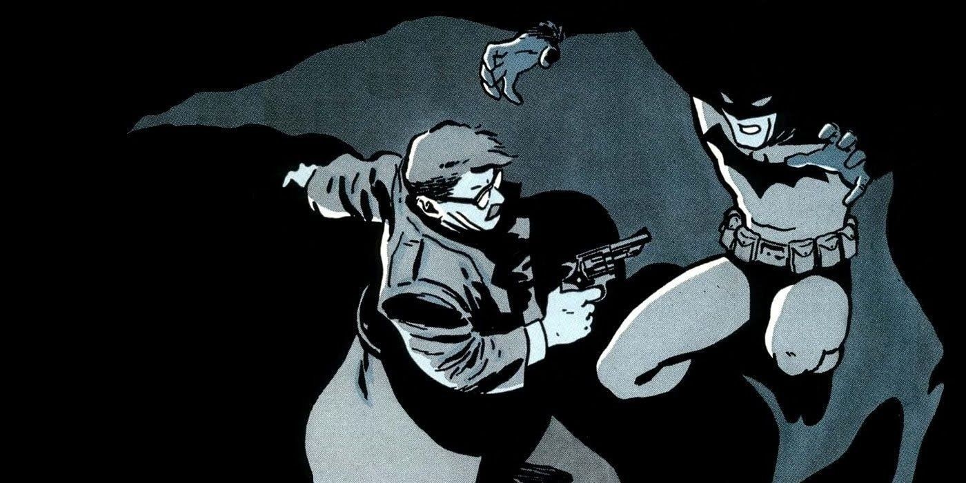 James Gordon tries to stop the bat vigilante.