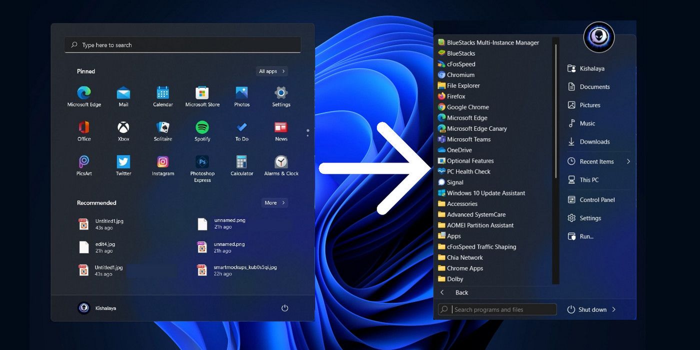 How To Replace Windows 11 Start Menu With Windows 7 Or 10 Versions