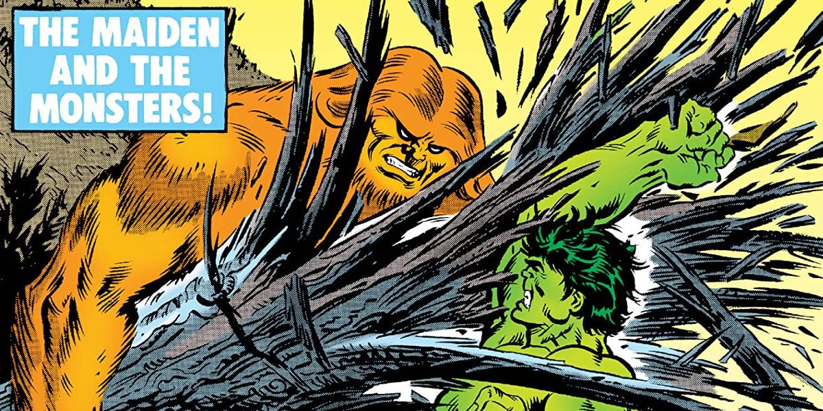 The Hulk battles Sasquatch.