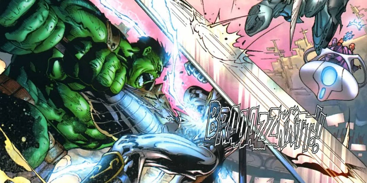 Hulk vs Silver Surfer in Planet Hulk.