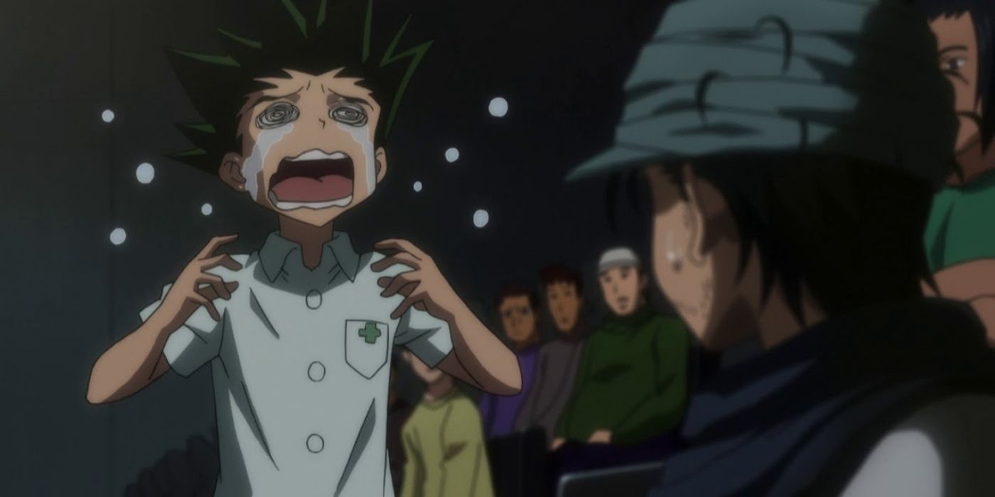 Gon Freecss crying in Hunter x Hunter