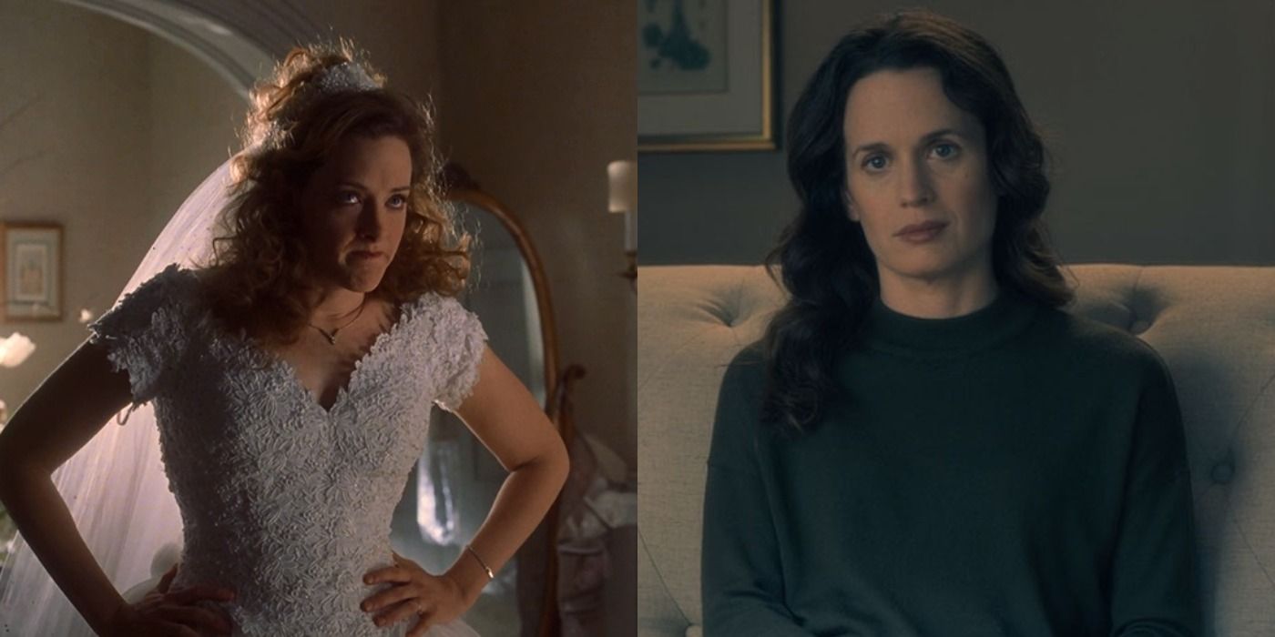Split image showing Emily in In &amp; Out and Shirley Crain in The-Haunting-of-Hill-House