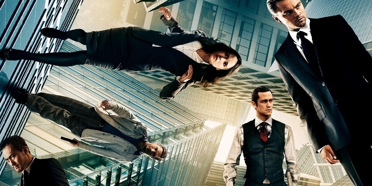 Promo poster featuring some of the main cast of Inception.