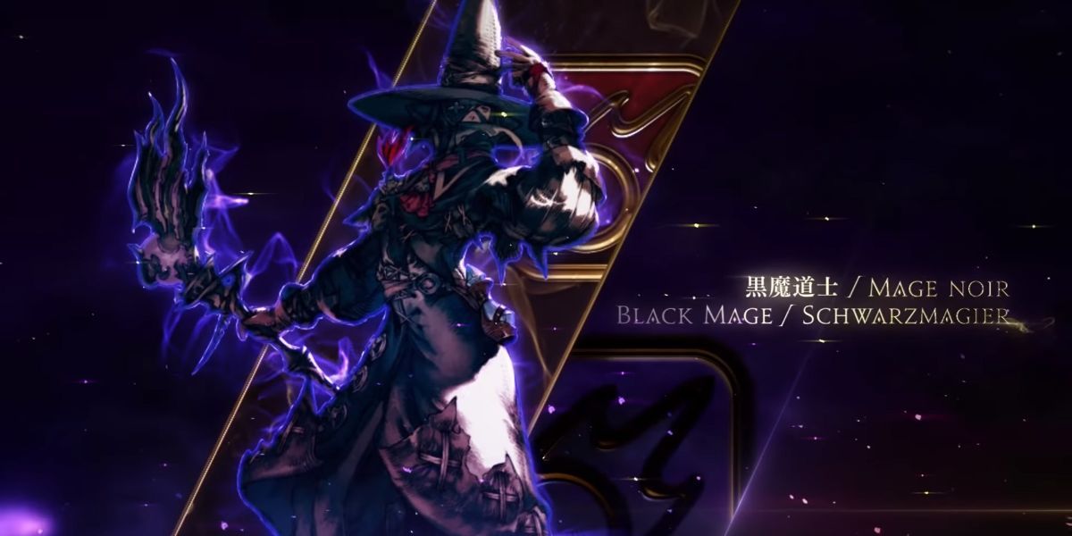 Key art of Final Fantasy XIV's black mage.