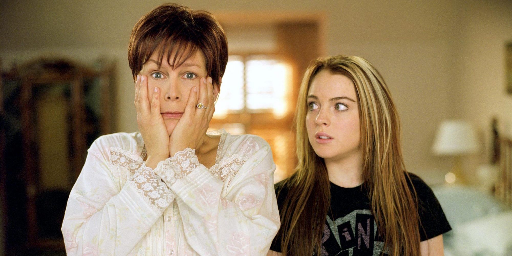 Anna looking at a horrified Tess in Freaky Friday