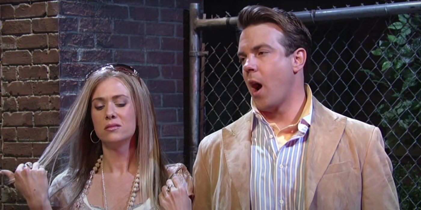 Jason Sudeikis and Kristen Wiig playing A-Holes on SNL