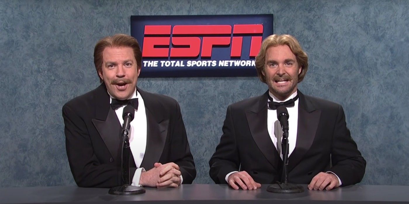 ason Sudeikis and Will Forte as ESPN sports reporters on SNL