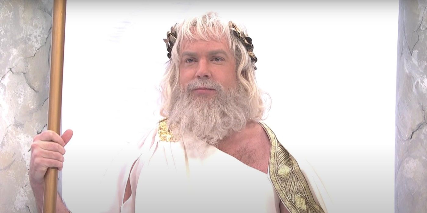 Jason Sudeikis dressed as Zeus on SNL