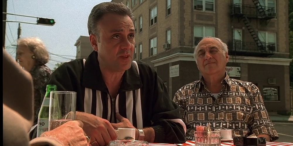 Johnny Sack jokes about Junior's leadership style in The Sopranos