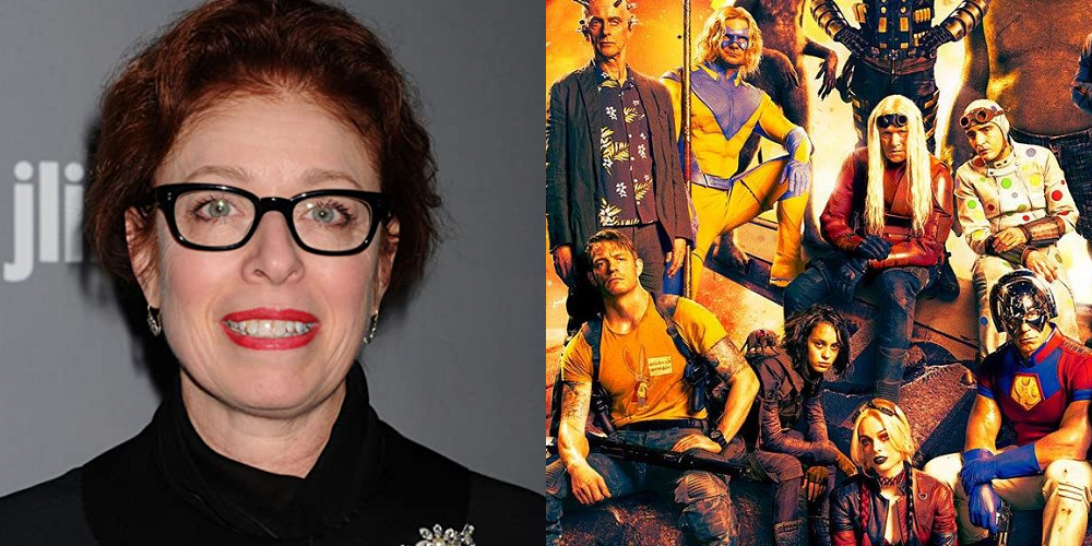 Costume Designer Judianna Makovsky and the cast of The Suicide Squad