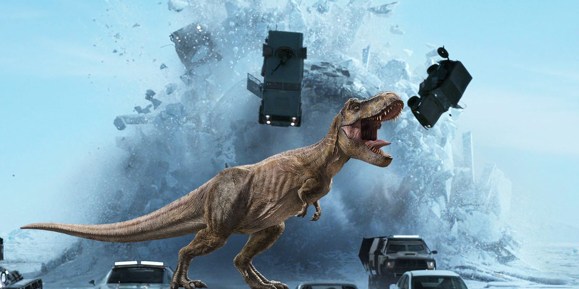 Jurassic Park T-Rex in Fast and Furious