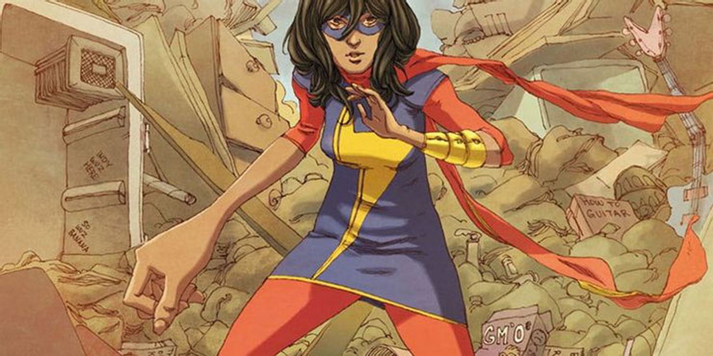 Kamala Khan in battle in Ms. Marvel comics